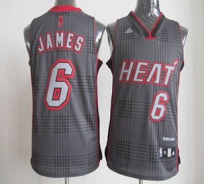 Jerseys Factory Cheap Heat #6 LeBron James Black Rhythm Fashion