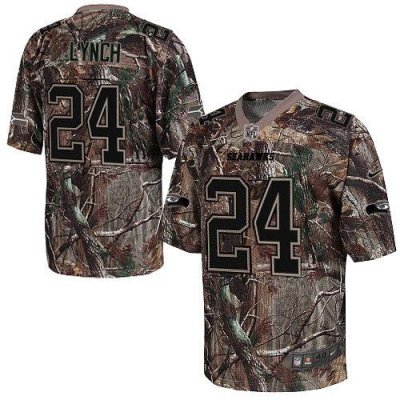 Jerseys Factory Cheap Nike Seahawks #24 Marshawn Lynch Camo Men'