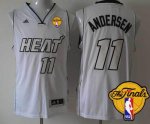 Jerseys Factory Cheap Heat #11 Chris Andersen White on White Fin