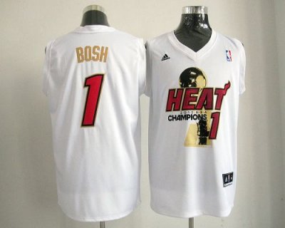 Jerseys Factory Cheap Heat #1 Chris Bosh White 2012 NBA Champion