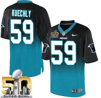 Jerseys Factory Cheap Nike Panthers #59 Luke Kuechly Black/Blue