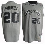 Jerseys Factory Cheap Spurs #20 Manu Ginobili Grey Throwback Sti