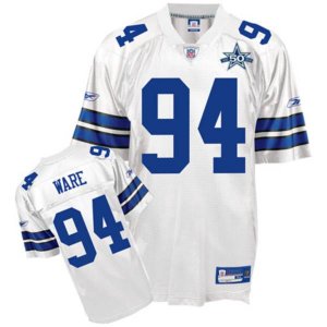 Jerseys Factory Cheap Cowboys #94 DeMarcus Ware White Team 50TH