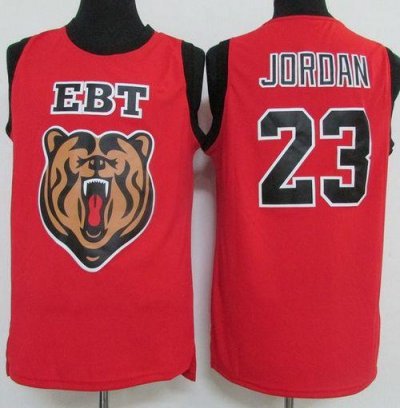 Jerseys Factory Cheap Bulls #23 Michael Jordan Red EBT High Scho