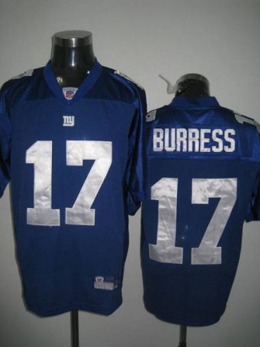 Jerseys Factory Cheap Giants Plaxico Burress #17 Stitched Blue N