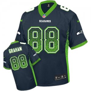 Jerseys Factory Cheap Nike Seahawks #88 Jimmy Graham Steel Blue