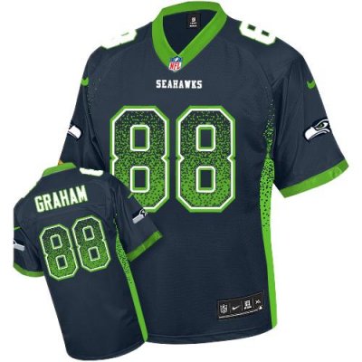 Jerseys Factory Cheap Nike Seahawks #88 Jimmy Graham Steel Blue