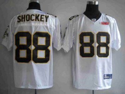 Jerseys Factory Cheap Saints #88 Jeremy Shockey White With Super