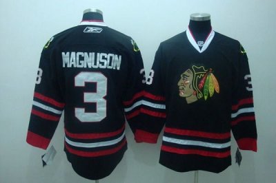 Jerseys Factory Cheap Blackhawks #3 Keith Magnuson Embroidered B