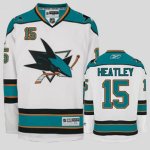 Jerseys Factory Cheap Sharks #15 Dany Heatley Embroidered White