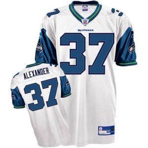 Jerseys Factory Cheap Seahawks #37 Shaun Alexander White Stitche
