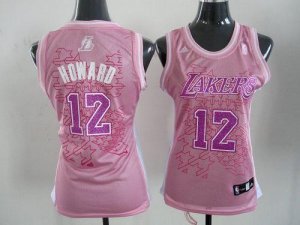 Jerseys Factory Cheap Lakers #12 Dwight Howard Pink Women Fashio