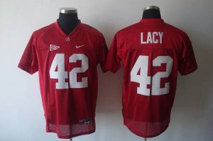Jerseys Factory Cheap Crimson Tide #42 Eddie Lacy Red Embroidere