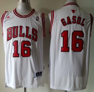 Jerseys Factory Cheap Revolution 30 Bulls #16 Pau Gasol White St