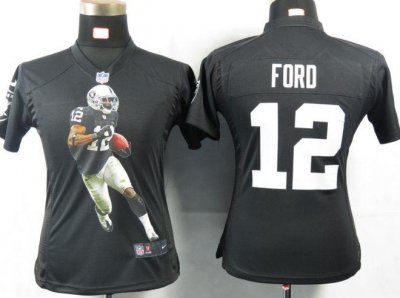 Jerseys Factory Cheap Nike Raiders #12 Jacoby Ford Black Team Co