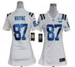 Jerseys Factory Cheap Nike Colts #87 Reggie Wayne White With 30T