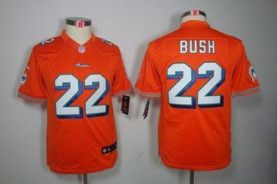 Jerseys Factory Cheap Nike Dolphins #22 Reggie Bush Orange Alter