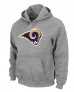Jerseys Factory Cheap St.Louis Rams Logo Pullover Hoodie Grey