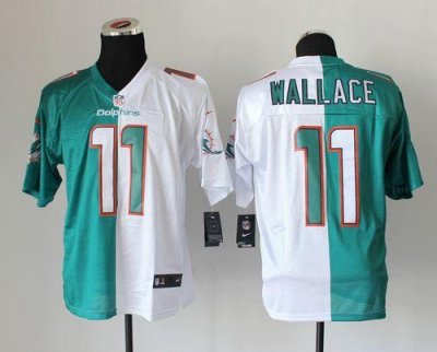 Jerseys Factory Cheap Nike Dolphins #11 Mike Wallace Aqua Green/