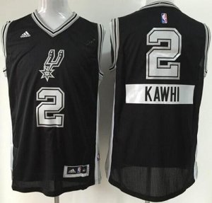 Jerseys Factory Cheap Spurs #2 Kawhi Leonard Black 2014-15 Chris