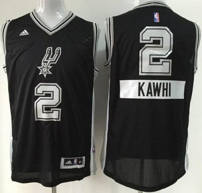 Jerseys Factory Cheap Spurs #2 Kawhi Leonard Black 2014-15 Chris
