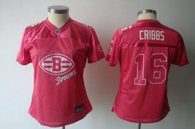 Jerseys Factory Cheap Browns #16 Joshua Cribbs Pink 2011 Women's
