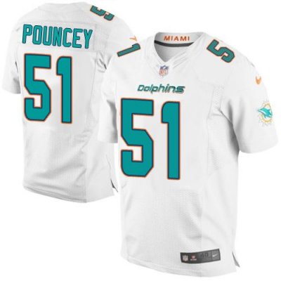 Jerseys Factory Cheap Nike Dolphins #51 Mike Pouncey White Men's