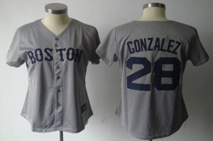 Jerseys Factory Cheap Red Sox #28 Adrian Gonzalez Grey Women's F