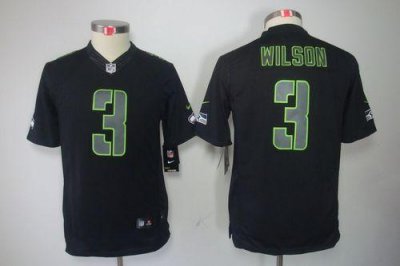 Jerseys Factory Cheap Nike Seahawks #3 Russell Wilson Black Impa