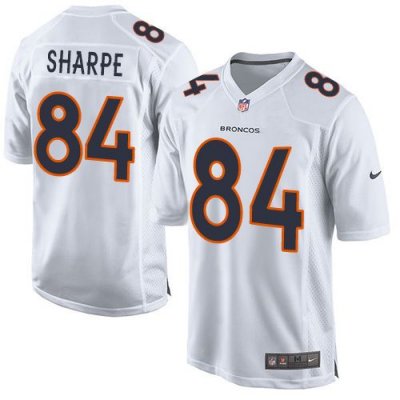 Jerseys Factory Cheap Nike Broncos #84 Shannon Sharpe White Men'
