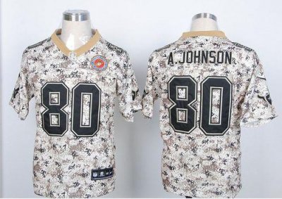 Jerseys Factory Cheap Nike Texans #80 Andre Johnson Camo USMC Me