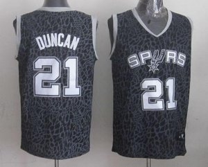 Jerseys Factory Cheap Spurs #21 Tim Duncan Black Crazy Light Sti