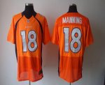 Jerseys Factory Cheap Nike Broncos #18 Peyton Manning Orange Tea