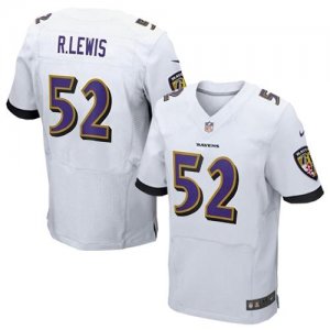 Jerseys Factory Cheap Nike Ravens #52 Ray Lewis White Men's Stit