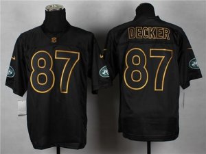 Jerseys Factory Cheap Nike Jets #87 Eric Decker Black Gold No. F
