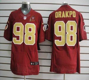 Jerseys Factory Cheap Nike Redskins #98 Brian Orakpo Red(Gold Nu