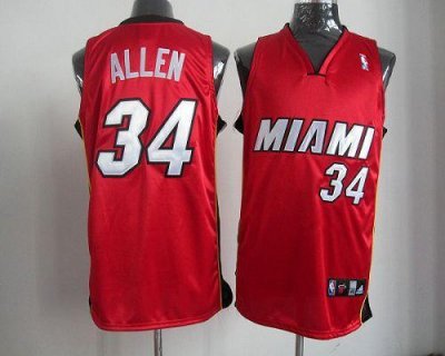 Jerseys Factory Cheap Revolution 30 Heat #34 Ray Allen Red Embro