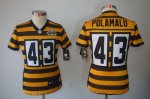 Jerseys Factory Cheap Nike Steelers #43 Troy Polamalu Yellow/Bla