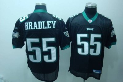 Jerseys Factory Cheap Eagles #55 Stewart Bradley Black Stitched