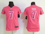 Jerseys Factory Cheap Nike Eagles #7 Michael Vick Pink Sweethear