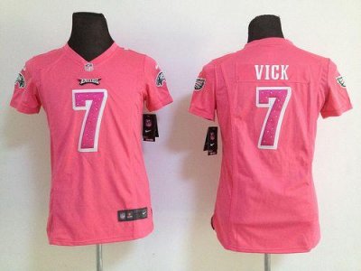 Jerseys Factory Cheap Nike Eagles #7 Michael Vick Pink Sweethear