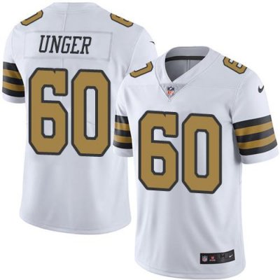 Jerseys Factory Cheap Nike Saints #60 Max Unger White Men's Stit