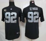 Jerseys Factory Cheap Nike Raiders #92 Richard Seymour Black Tea