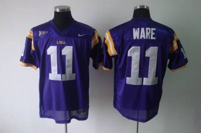 Jerseys Factory Cheap LSU Tigers #11 Spencer Ware Purple Embroid