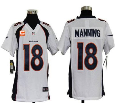 Jerseys Factory Cheap Nike Broncos #18 Peyton Manning White With