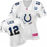 Jerseys Factory Cheap Nike Colts #12 Andrew Luck White With 30TH