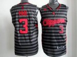 Jerseys Factory Cheap Clippers #3 Chris Paul Black/Grey Groove S