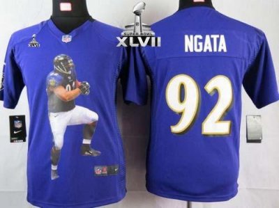 Jerseys Factory Cheap Nike Ravens #92 Haloti Ngata Purple Team C