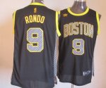 Jerseys Factory Cheap Celtics #9 Rajon Rondo Black Electricity F