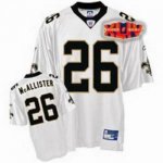 Jerseys Factory Cheap Saints #26 Deuce McAllister White With Sup